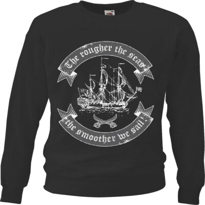 Sweatshirt Piraten - Seeräuber - Räuber - Dolch - Jack - Karibik in Schwarz