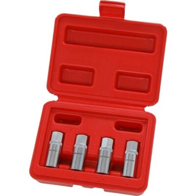 1/4'' Broken Bolt Removal Stud Extractor Remover Set 2,5mm 3mm 3,5mm 4mm CT5133