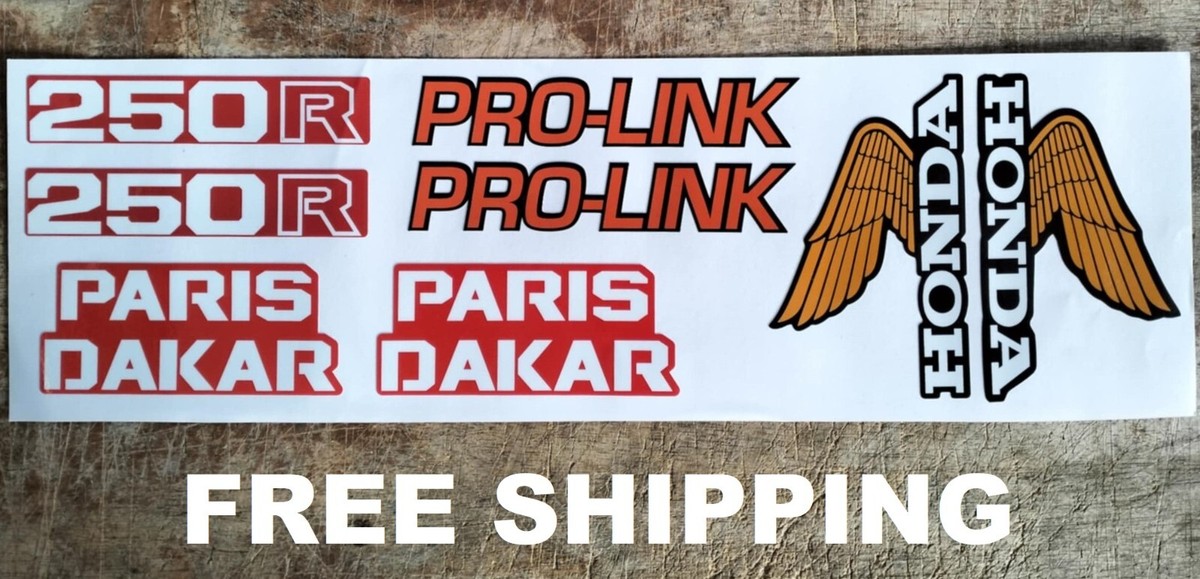 HONDA XL250R 250 R PARIS DAKAR PRO LINK STICKER SET ENDURO CROSS