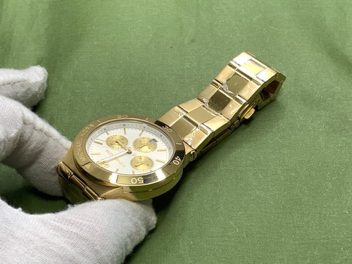 Michael Kors MK5933 Wyatt Chronograph Date White Dial Gold Women's Quartz Watch - Picture 11 of 14