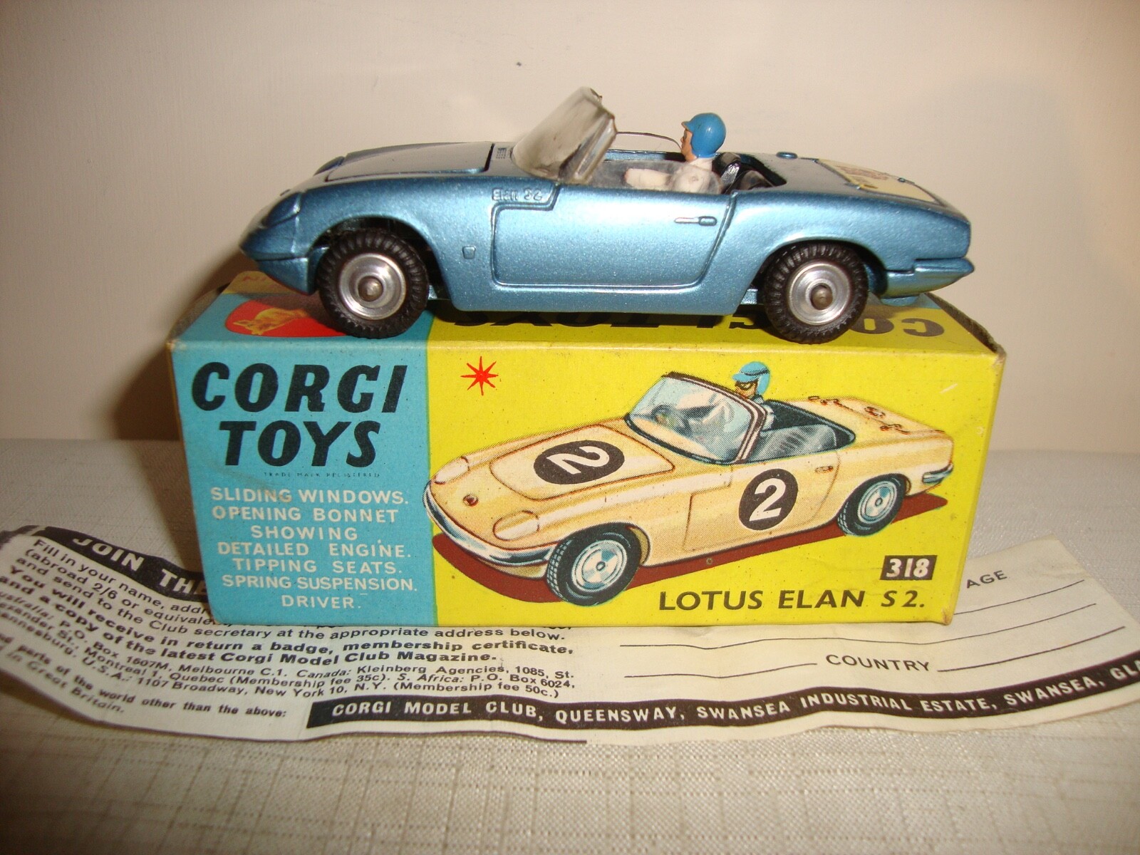 Corgi 318, Lotus Elan S2 - Free Price Guide & Review