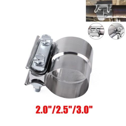 2,5 Zoll/63 mm Edelstahl Auspuffrohr Verbinder Hülse Schreiner Klemmrohr mit Klemmen - Bild 12 von 12