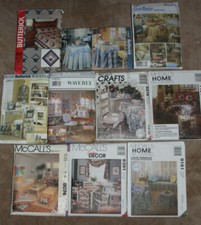 U-Pick Home Decor Sewing Patterns Bed, Living, Dining, Sewing, Office UNCUT HD 