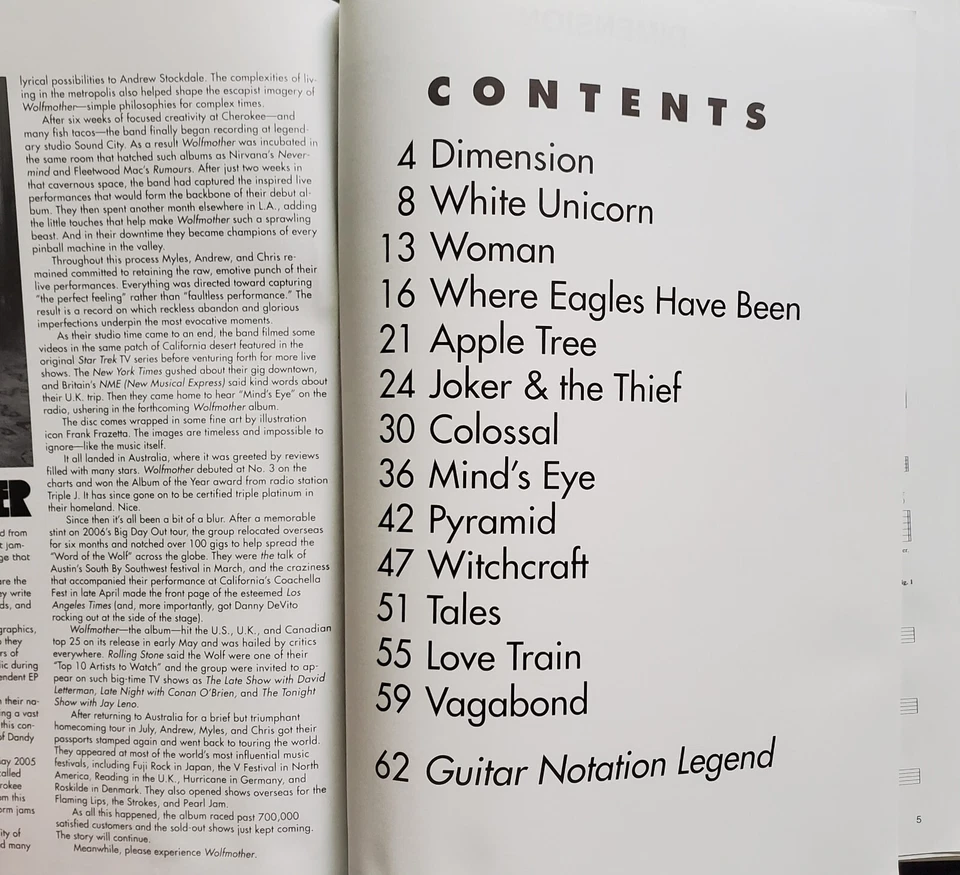 Wolfmother Guitar Tab Sheet Music Song Book - Image 2 of 4