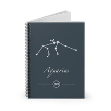 AQUARIUS Zodiac Constellation Writing Journal Diary Notebook Birthday Gift