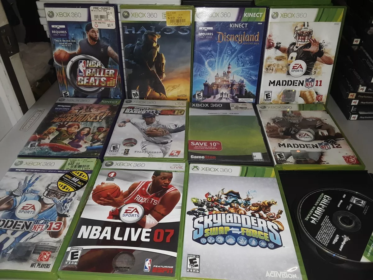 Lot of 12 ORIGINAL XBOX 360 ACTION GAMES halo 3 MW4 DISNEY+MORE