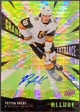 2020-21 Upper Deck Allure Grand Entrance Green #GE21 Peyton Krebs D Auto - NM-MT