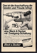 3w3257/ Alte Reklame von 1966 - BLACK & DECKER - Bohrmaschine D 520