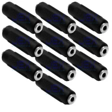 10X Female to Female Stereo 1/8" 3.5mm Audio Jack Coupler/Connect​or LOT