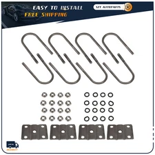 2X 1/2" Dia 3" Round Axle Trailer U Bolt Kit 7" For 5,200-7,000 lb Trailer Axle