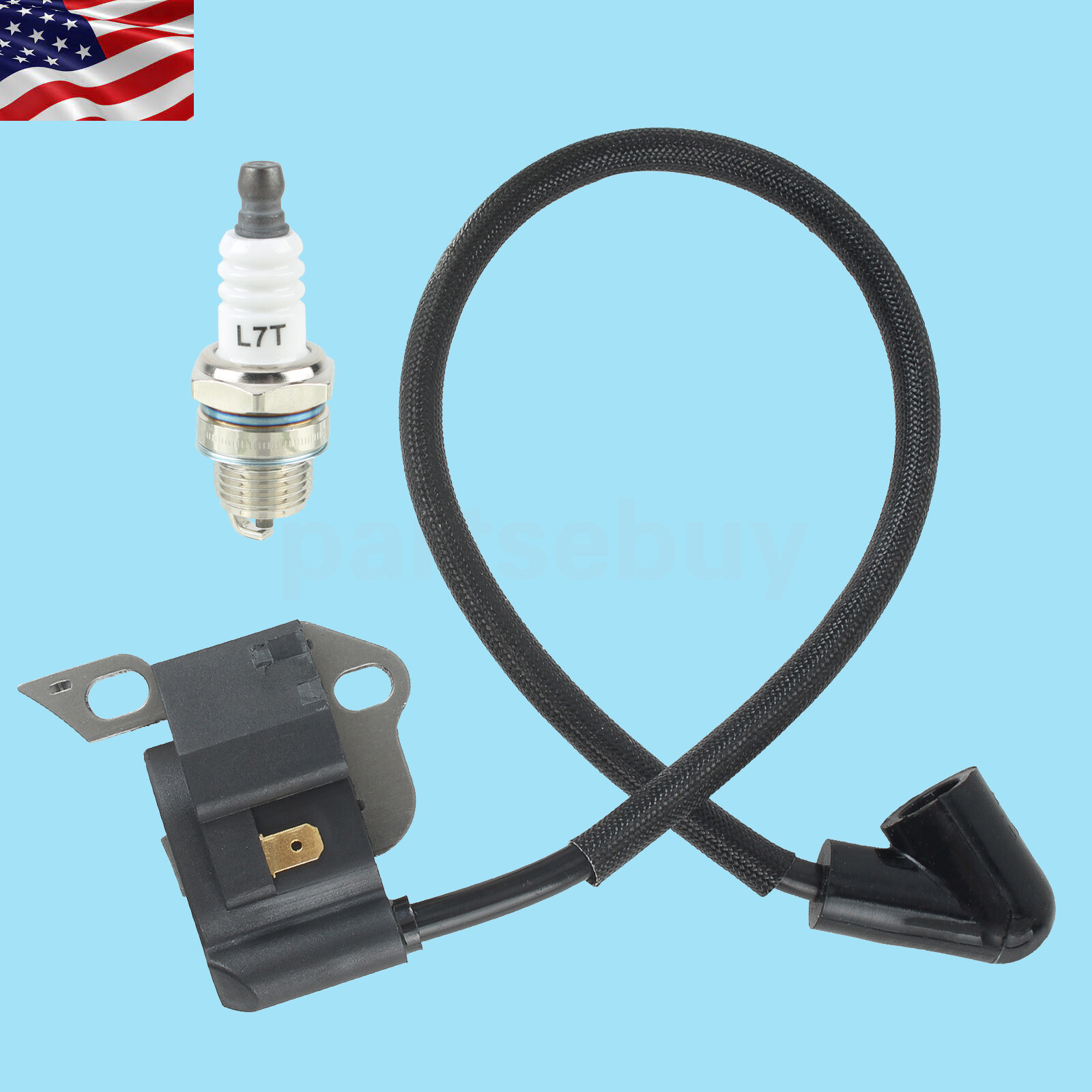 Ignition Coil 291424005  & Spark Plug for Ryobi BP42 RY08420A RY42WB Leaf Blower