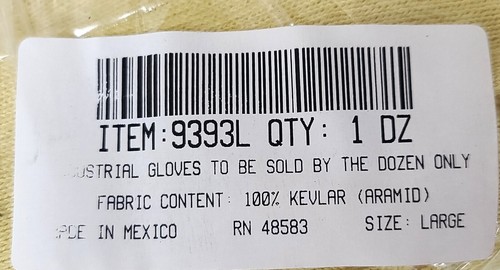 12 Pairs Cut Resistant LARGE Light Weight Gloves 13 Gauge - MCR Safety 9393L - Picture 3 of 3