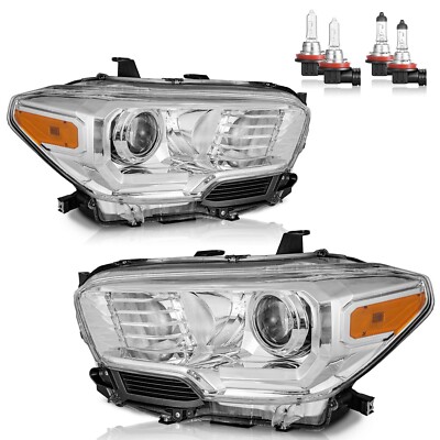 For 2016-2022 Toyota Tacoma Headlights w/o LED DRL Headlamps W/bulbs  Left+Right