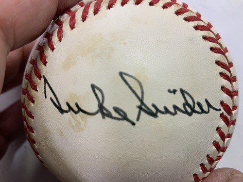 Duke Snider + 1 Hand Signed Autographed Baseball PSA DNA Authenticated LOA - Picture 9 of 10