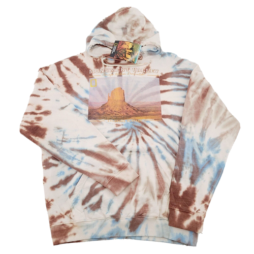 national geographic yellow tie dye hoodie