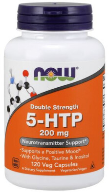 Now Foods 5-HTP, Double Strength 200 mg, 120 VCaps, (04/2031)