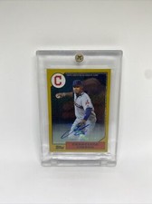 Francisco Lindor 2017 Topps Chrome 1987 Topps Gold Refractor Certified Auto /25