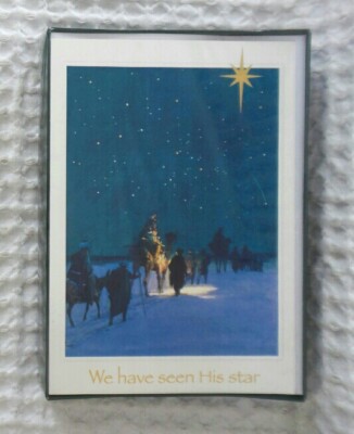 Christmas Holiday Greeting Cards We Have Seen HIS Star GOLD EMBOSSED 18 Card NEW