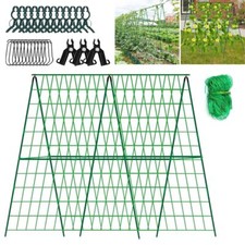 Outdoor Garden Trellis A-Frame for Climbing Plant Vegetable Fruit Support Stand