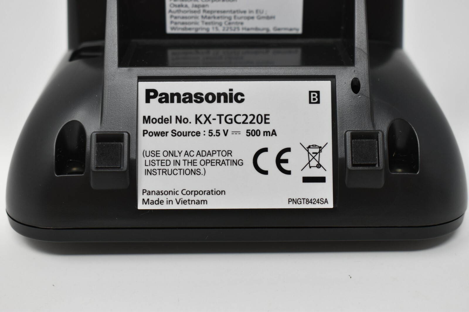 PANASONIC PNLC1042 BASE Argento Bianco KX-TGC220 E Adattatore Di - Foto 3
