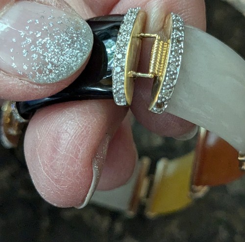 Jadeit Armband 7,5" 14K Gold und Diamant - Bild 12 von 13