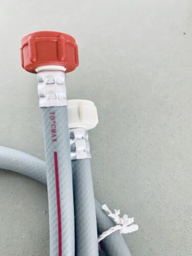 2 X Genuine Fisher & Paykel Washing Machine Hot + Cold Water Inlet Hoses - Picture 3 of 3