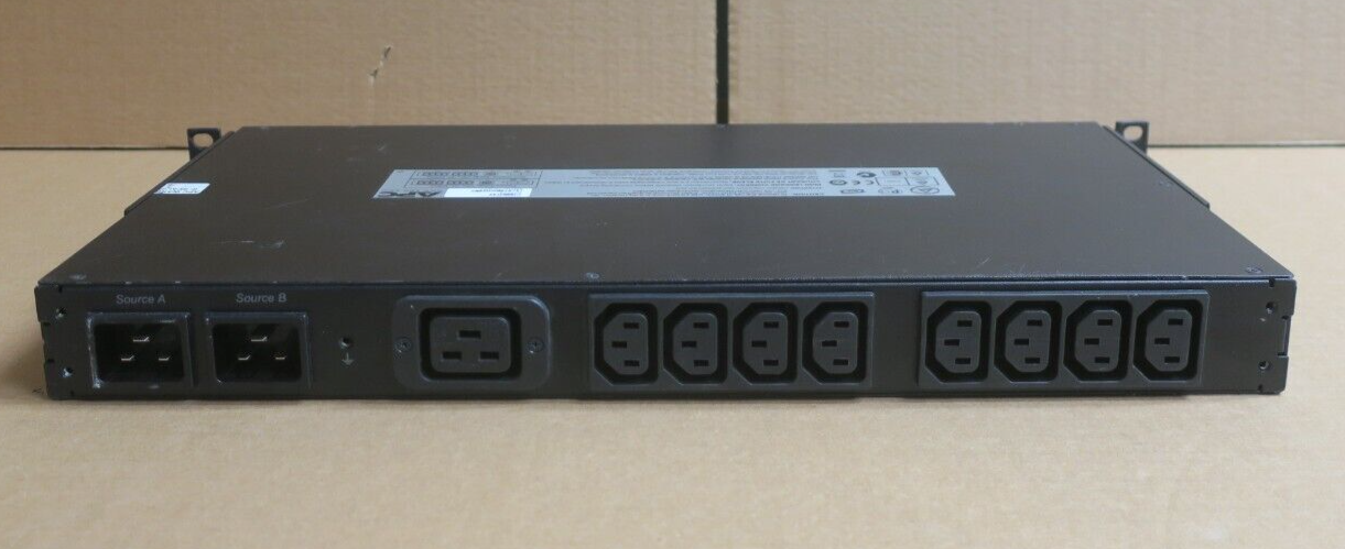 APC AP7723 Rack ATS Automatic Transfer Switch 2x C20 IN 8x C13 + 1x C19 ...