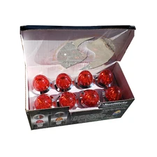 BOX OF 8 Hero Mini 3/4" Watermelon Clearance Light (Red/Red)