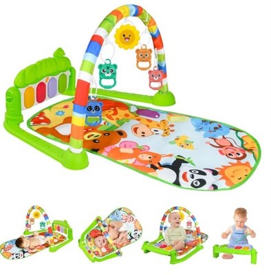 AOMIG Baby Spielmatte, Baby Piano Gym mit Musik und Licht, Spielmatte