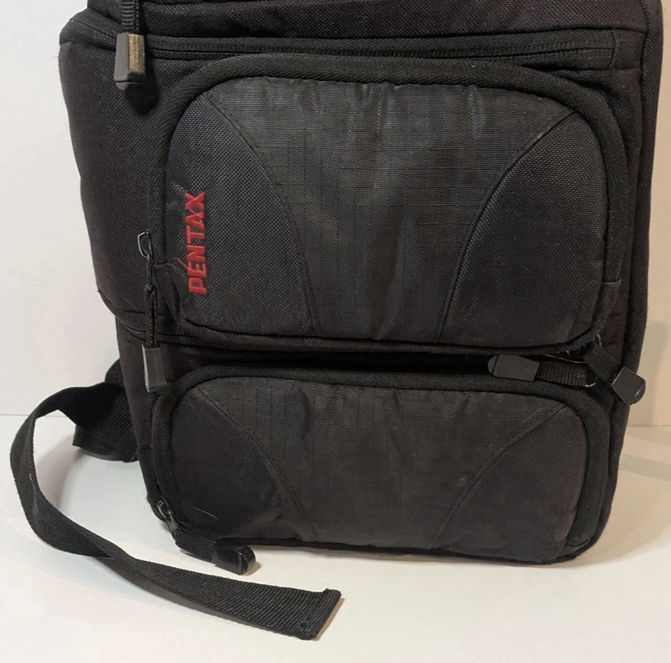 Pentax DSLR Mochila Bandolera, Cámara de Fotografía Equipo de Caminata Duradero Nylon Negro Foto 3 de 4