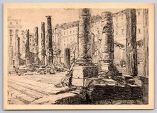 Postcard Temple of Jupiter Tonans (Thunderer) & Temple of Concord Roman Forum