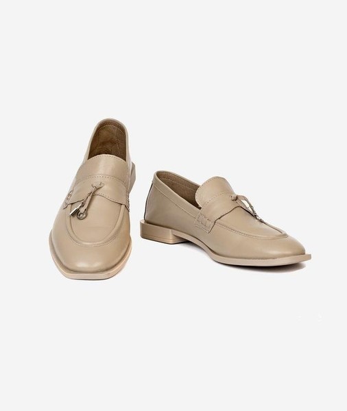 Women Carlo Pazolini Loafers Beige Leather 37.5