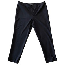 Lafayette 148 Trouser Pants Size 16 Navy Blue Wool Blend Stretch Classic Career