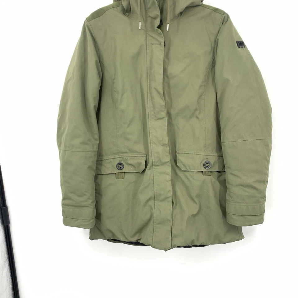 Helly Hansen женщин размер XL пальто парка куртка зеленый капюшон длинный Шпицберген 2 Primalof - Изображение 3 из 4