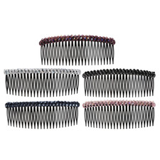 5Pcs Rhinestone Hair Insert Comb Set 4.84In Sparkly Bang Hair Accessories for Wo