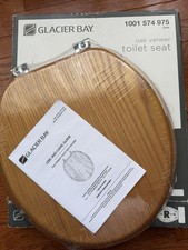 Glacier Bay OAK VENEER TOILET SEAT Round 16.5  Seat 1001 574 975 NEW IN BOX 