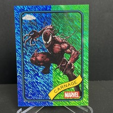 2025 Topps Chrome Marvel CARNAGE 173 Blue & Green Shimmer Refractor #'d 10/199