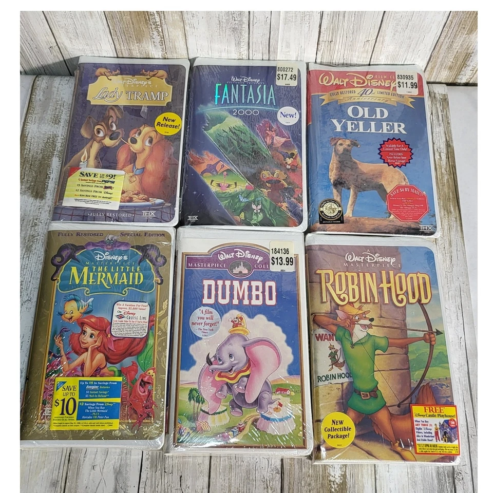 Vintage Walt Disney Masterpiece Collection VHS Tapes Brand New - Image 2 of 4