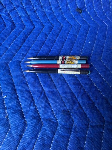Lot of 4 Vintage 1940s-1950s Sheaffer Mechanical Advertising Pencils Caterpillar