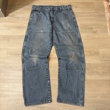 Dickies Double Knee Carpenter Jeans Men's TAG 36x34 Blue Actual 34x31 Workwear 