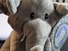 Large Plush Elephant Stuffed Animal Gray Soft Toy with Tag