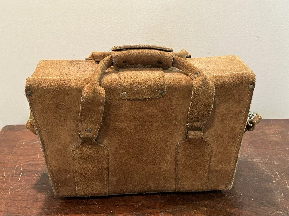 Bolso Fotógrafo Ranchero R 630 De Colección Grano Superior Cuero de Vaca Gamuza Hecho en EE. UU. Foto 4 de 4