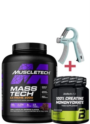 Muscletech Mass Tech Extreme 2000 - 2,7 kg - Geiner + Creatina 300 gr + Bonus