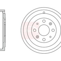 Apec Vauxhall Adam M13 2012-2019 Bremstrommel 4 LöCher Ohne Radlager