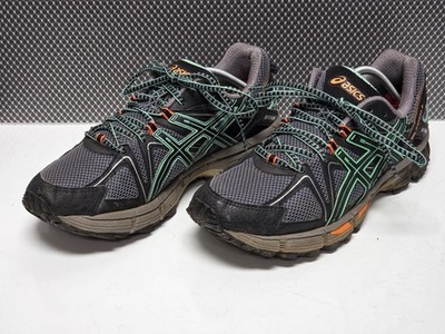 Asics Gel Kahana 8 Teal Black Green Trail Running Shoes Sz 10 Barely Worn EUC 