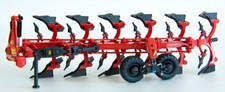 REPLICAGRI, Charrue GREGOIRE BESSON RW8 6 corps rouge, échelle 1/32, REP120