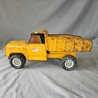 Vintage Tonka Yellow Press Steel Dump Truck XR-101 Tires Blk Cab 1970s #13190