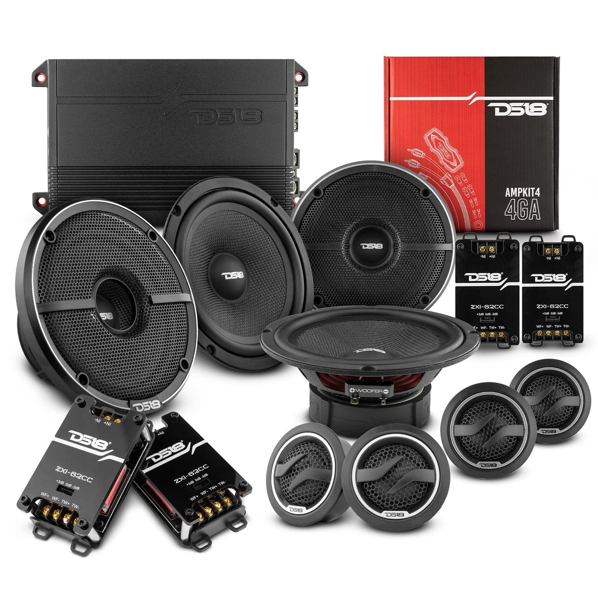 Honda Accord 2008-2019 DS18 Car Speakers Package with Tweeters