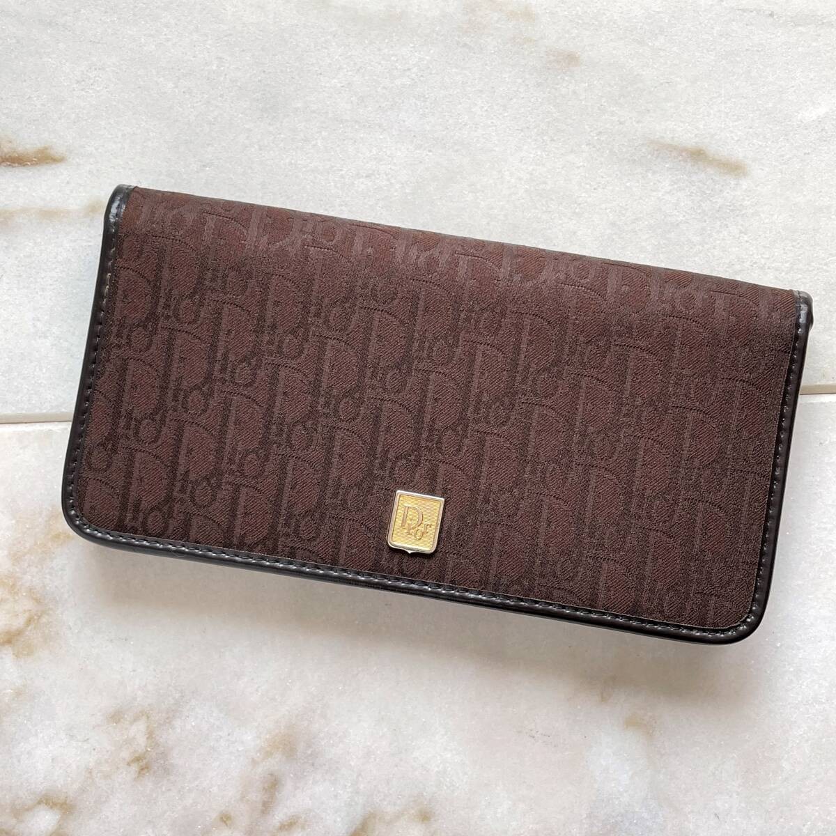 Christian Dior Jacquard Long Wallet Vintage Dior Design
