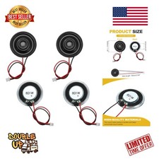 4 Pcs 8 Ohm Small Speaker 1W 30mm OD Metal Shell Round Magnet Tiny Speaker